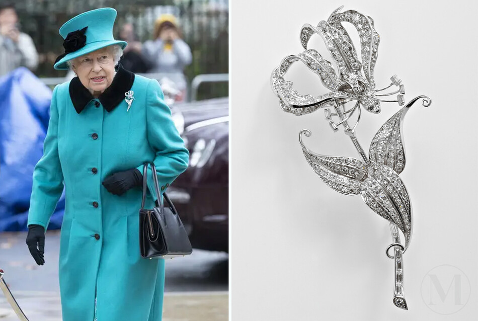 Замбийская брошь королевы Елизаветы II в виде огненной лилии