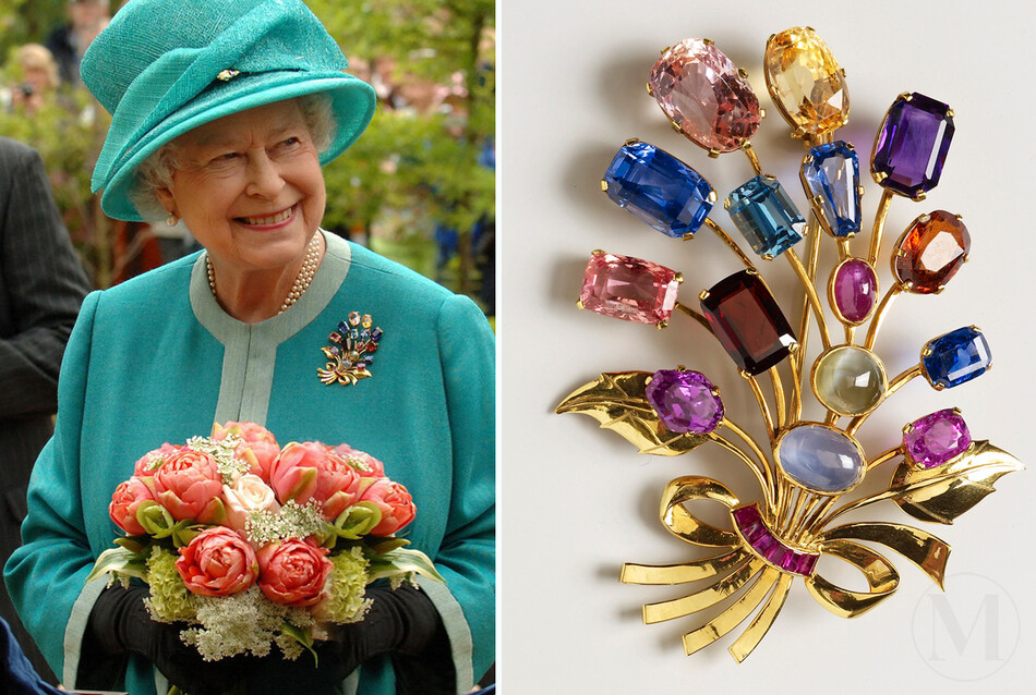 Одна из брошей королевы Елизаветы II из коллекции Шри-Ланки
