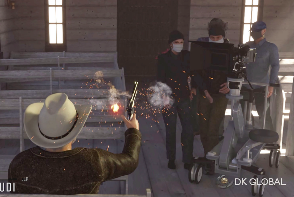 Момент выстрела в анимационной версии убийства