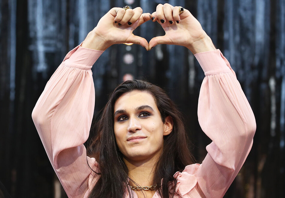 Четвёртый участник итальянской рок-группы Måneskin Итан Торкио, 2021