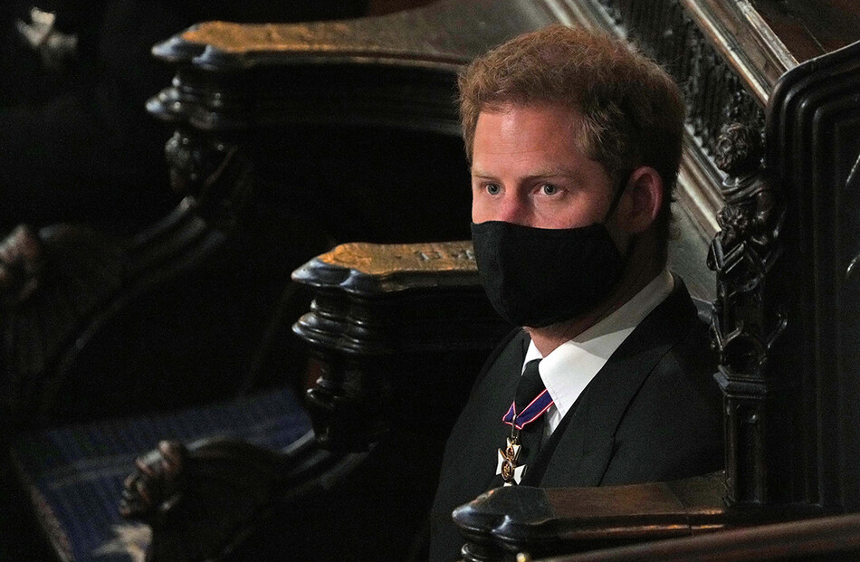 Принц Гарри похороны принца Филиппа