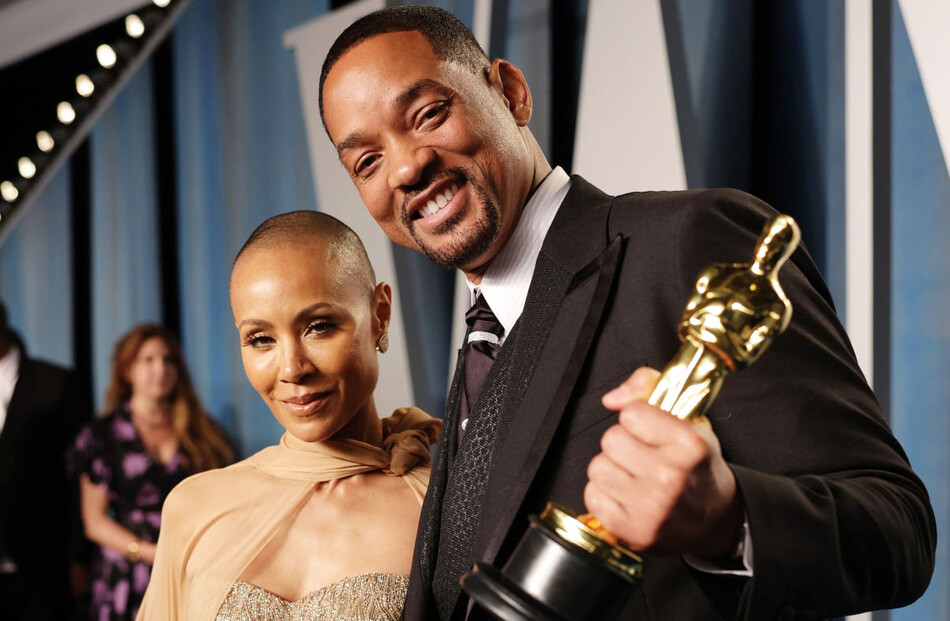 Джада Пинкетт Смит и Уилл Смит на вечеринке Vanity Fair Oscar Party 2022 года