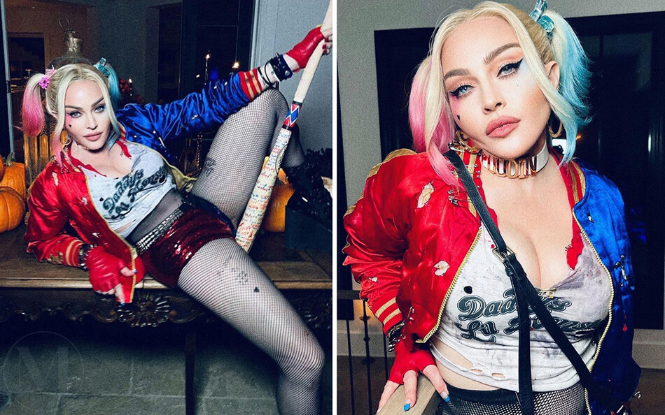 Halloween 2021 Best Celebrity Costumes Мадонна в образе Харли Квинн