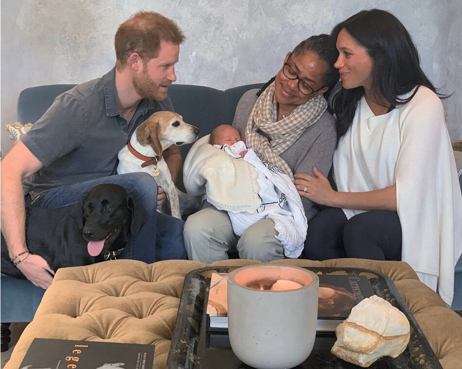 Принц Гарри, Дория Рэгланд и Меган Маркл с дочерью Лилибет Маунтбеттен-Виндзор, 2021