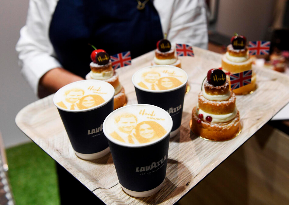 Кофе с изображением принца Гарии и Меган Маркл