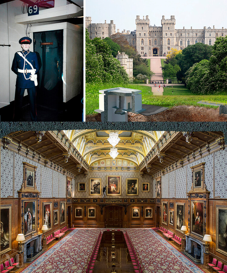 Коллаж не является изображением предполагаемого бункера под в Виндзорским замком