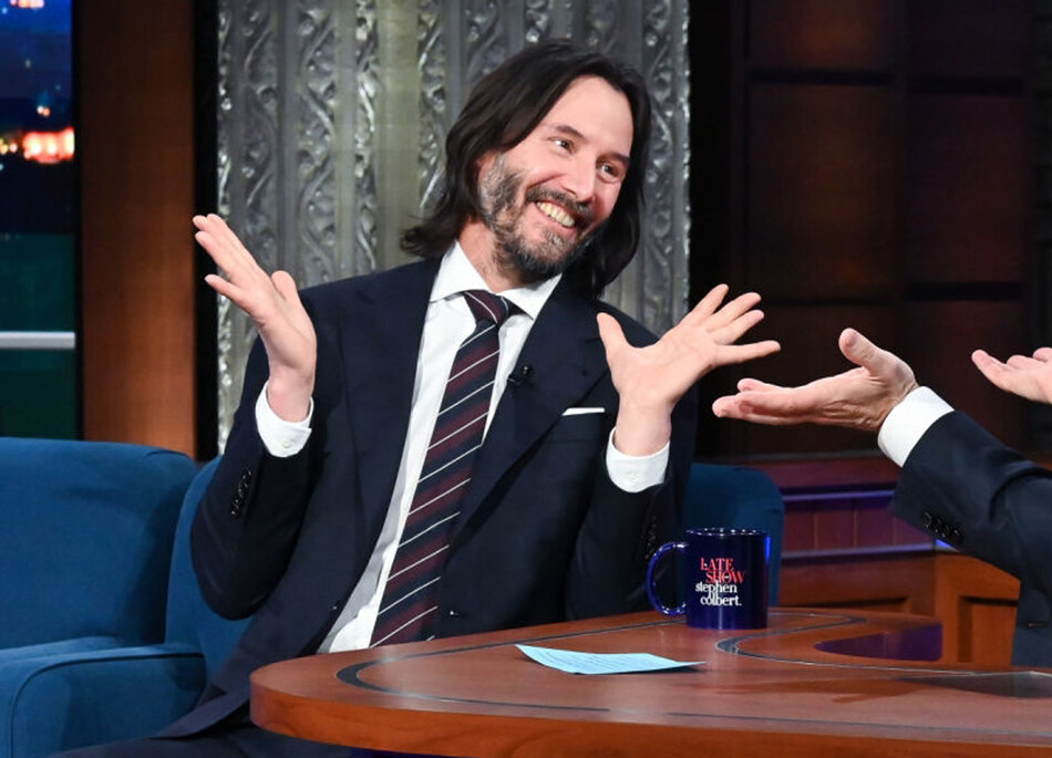 Киану Ривз на Позднее шоу со Стивеном Колбером