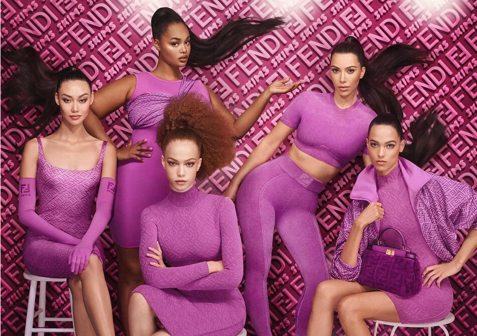 Ким Кардашьян Skims x Fendi