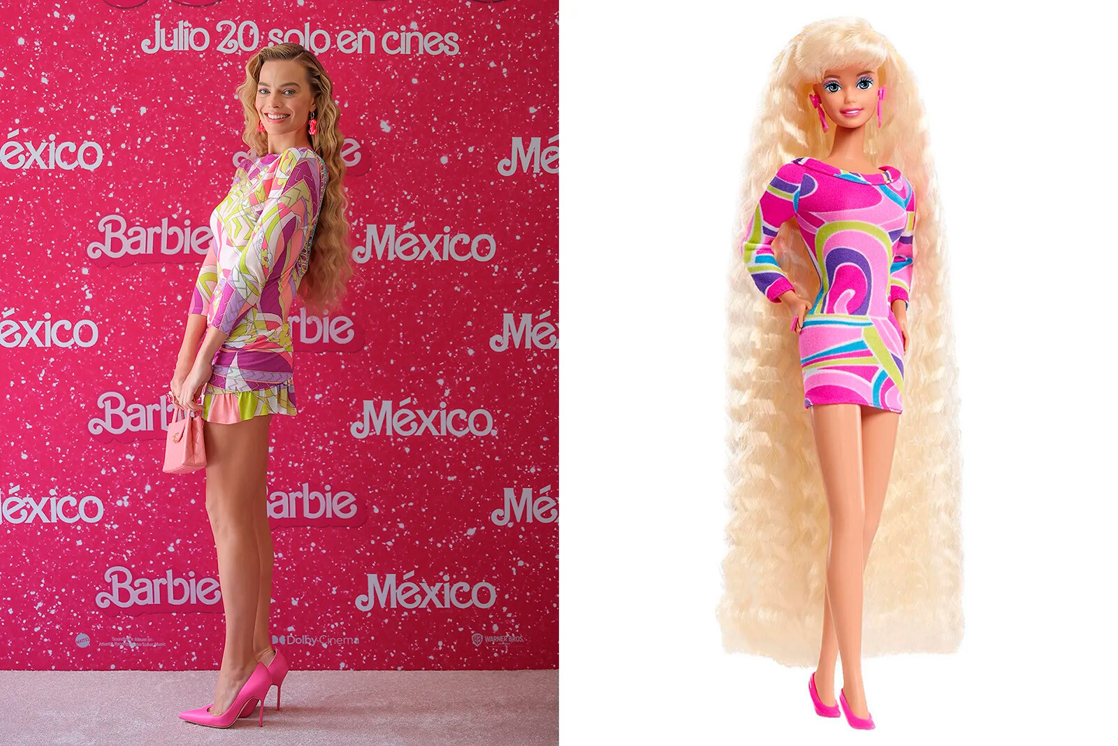 Вспоминаем образы Марго Робби в пресс-туре фильма «Барби»