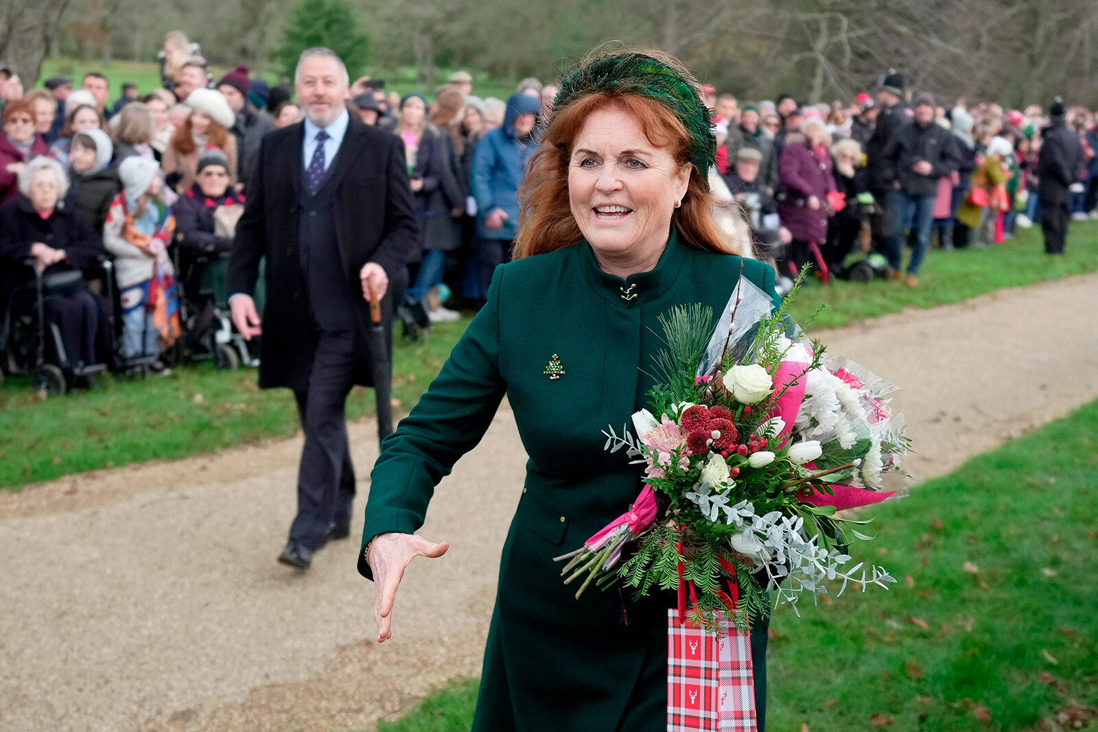 Сара Фергюсон на рождественской службе в Сандрингеме