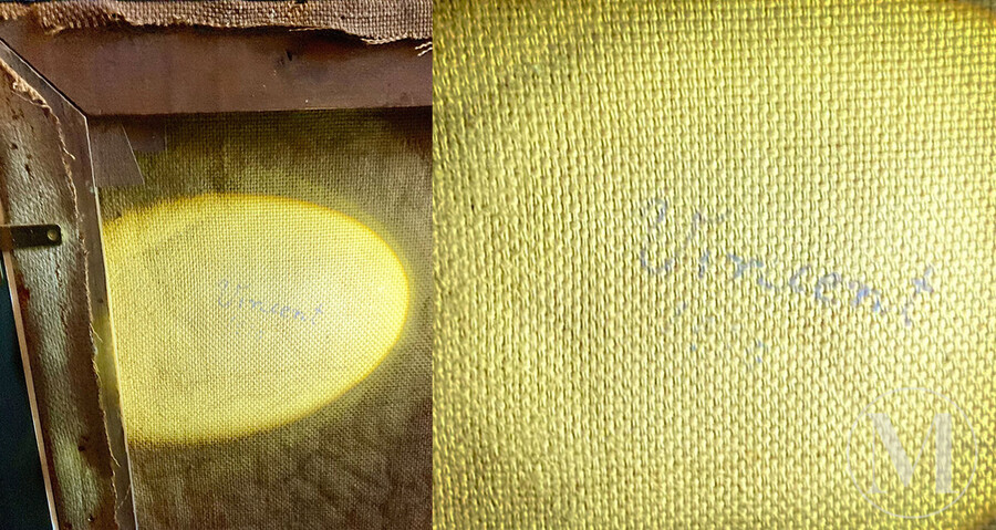 Подпись Винсента Ван Гога на обратной стороне