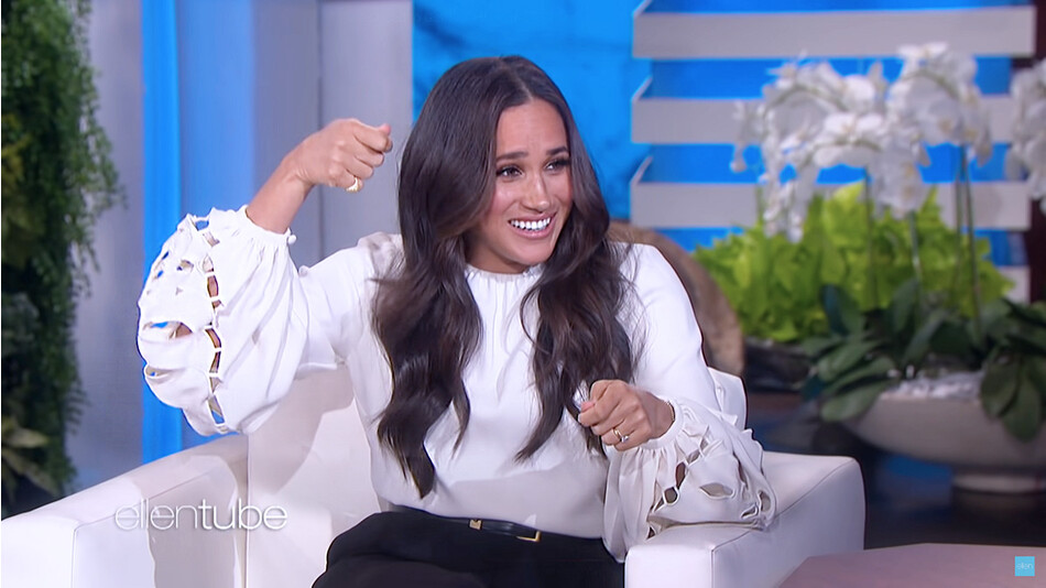Меган Маркл рассказывает смешную историю с её старым автомобилем на ток-шоу «Шоу Эллен Дедженерес», 2021