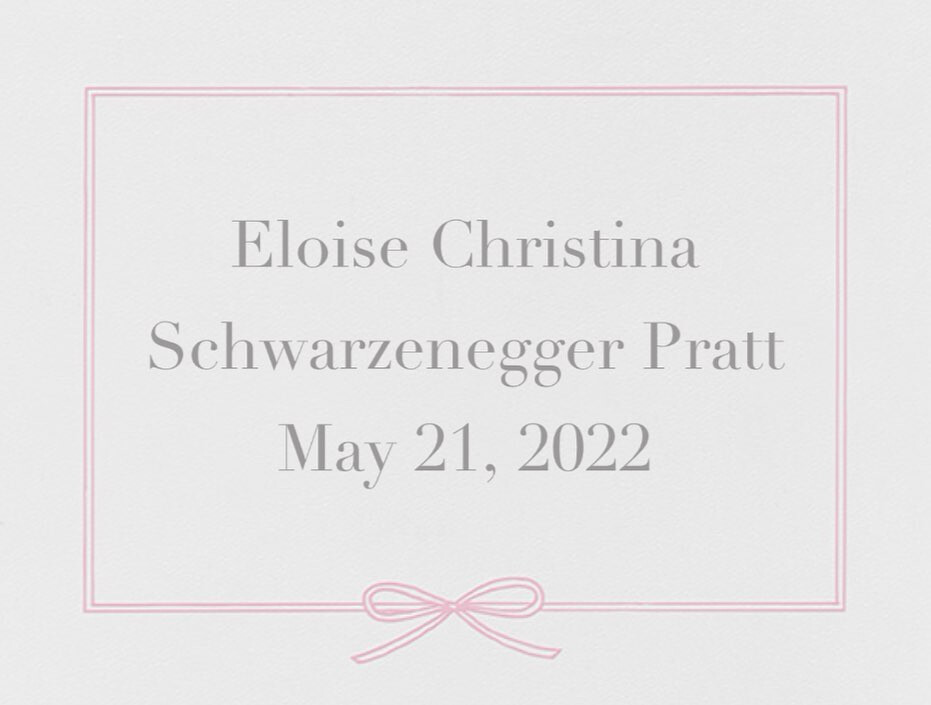 Кэтрин Шварценеггер и Крис Прэтт стали родителя во второй раз: «Мы вне себя от счастья и благодарности»