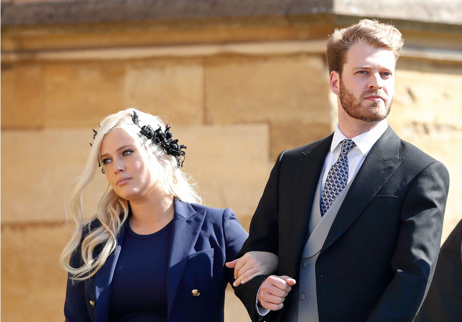 Леди Элиза Спенсер и Луи Спенсер, виконт Олторп присутствуют на свадьбе принца Гарри и мисс Меган Маркл в часовне Святого Георгия в Виндзорском замке 19 мая 2018 года в Виндзоре, Англия