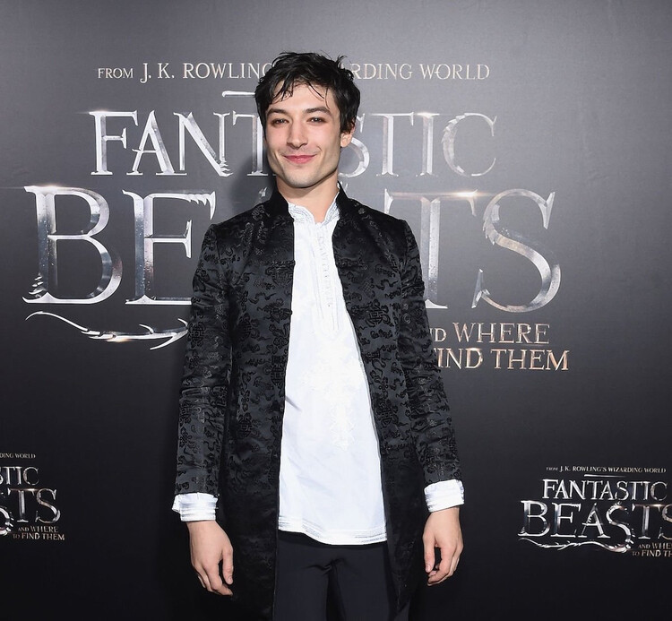 Эзра Миллер на премьере фильма «Фантастические твари и где они обитают»