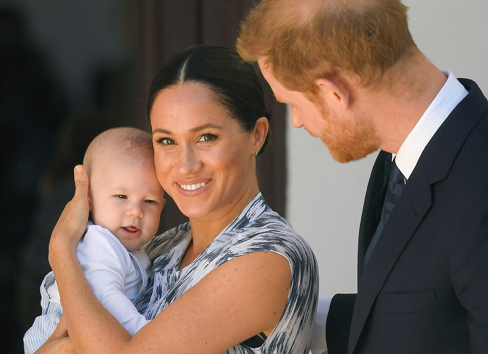 Принц Гарри и Меган Маркл с сыном Арчи
