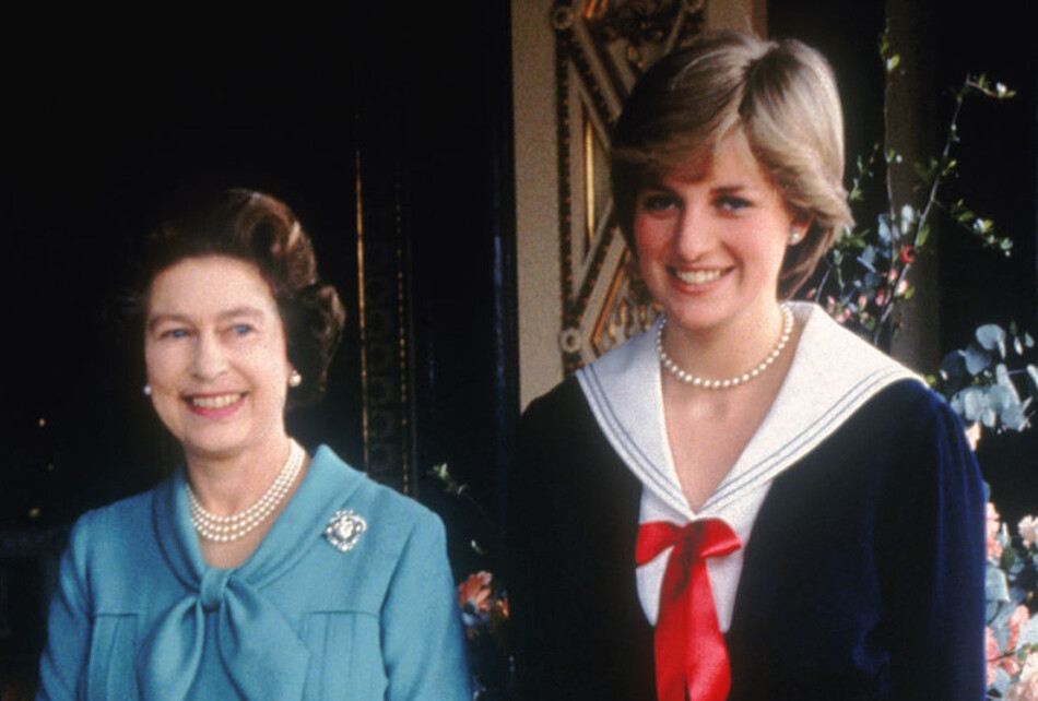 Елизавета II и принцесса Диана