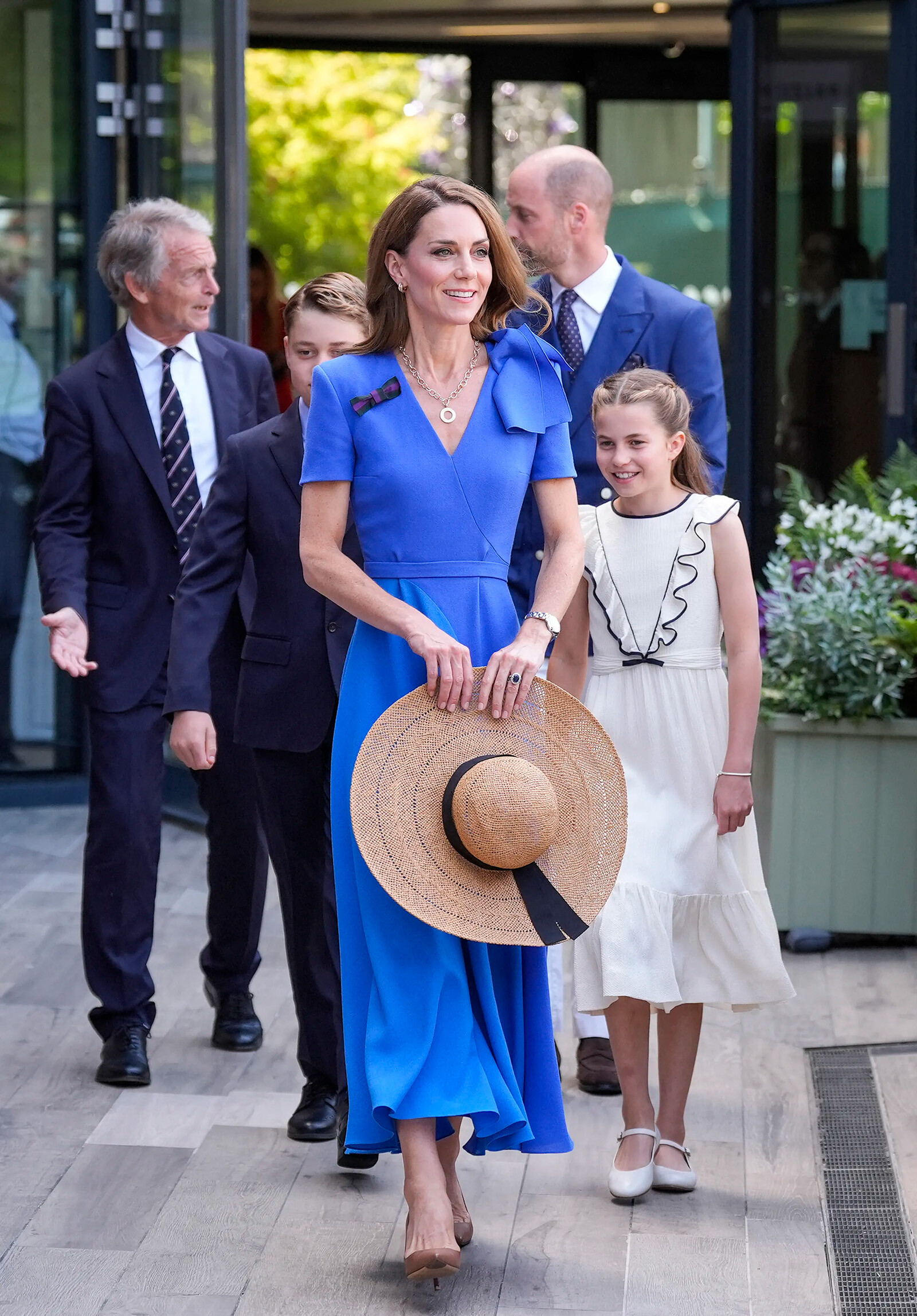 Принц и принцесса Уэльские прибыли вместе с принцем Джорджем и принцессой Шарлоттой на четырнадцатый день Уимблдонского турнира 2025 года во Всеанглийском клубе лаун-тенниса и крокета 13 июля 2025 года в Лондоне, Англия
