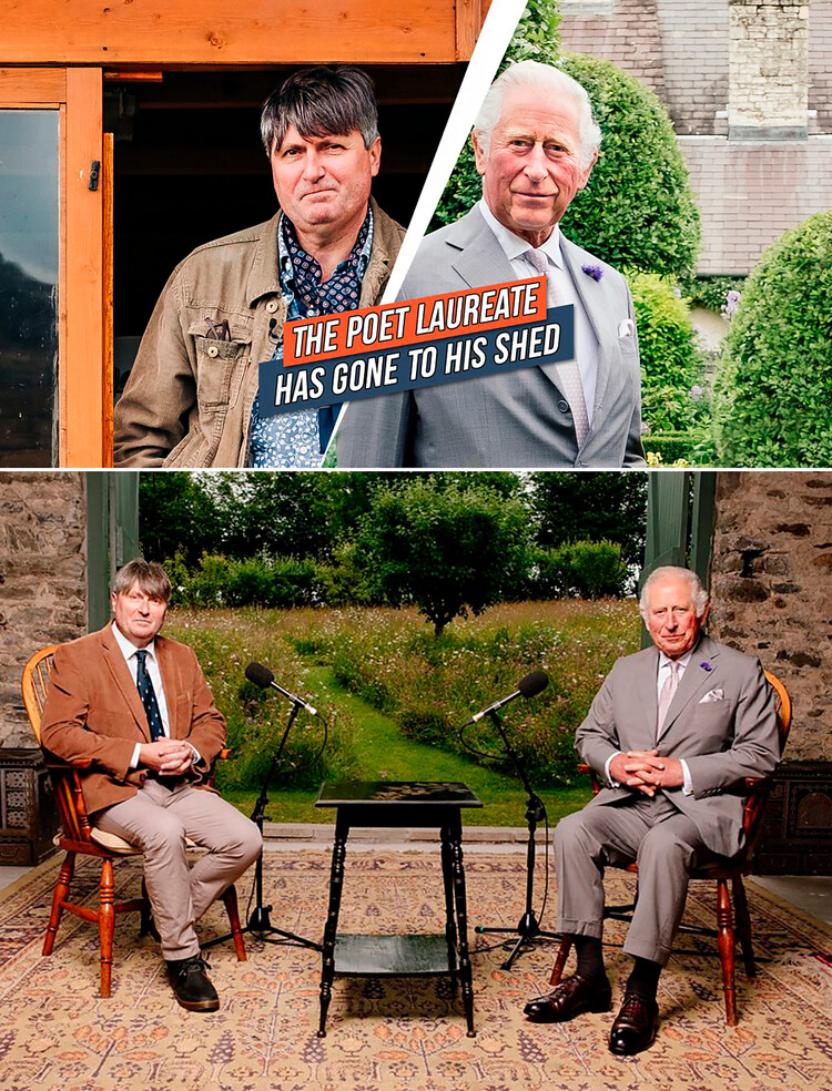 Принц Чарльз принял участие в записи подкаста на BBC Radio 4 «The Poet Laureate Has Gone to His Shed» с Саймоном Армитеджем, 6 июля 2021 года