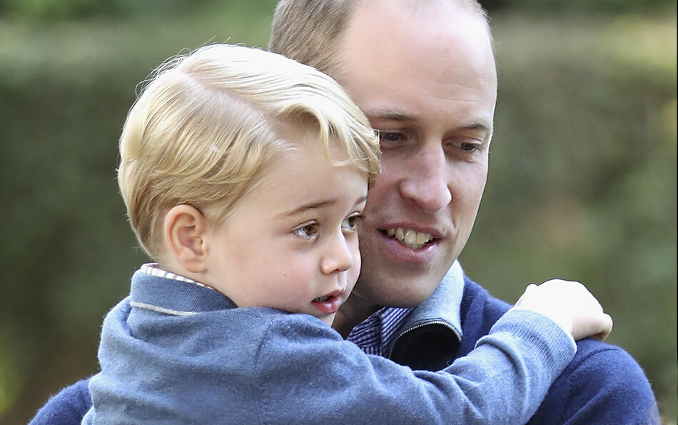 Принц Джордж с принцем Уильямом