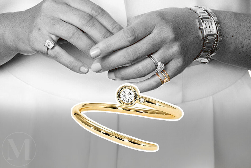 Меган Маркл Кольцо для мизинца с бриллиантом, Lorraine Schwartz