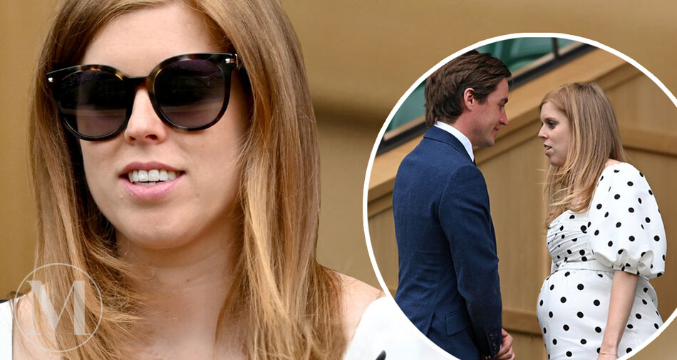 Беременная и счастливая принцесса Беатрис с мужем Эдоардо Мапелли-Моцци на Уимблдоне