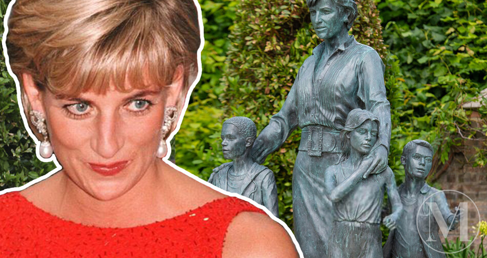 Почему на мемориале принцессы Дианы она изображена с тремя детьми