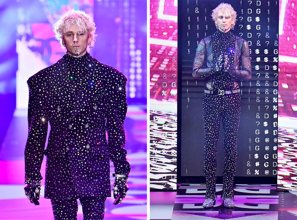 Machine Gun Kelly на показе Dolce & Gabbana Menswear осень-зима 2022