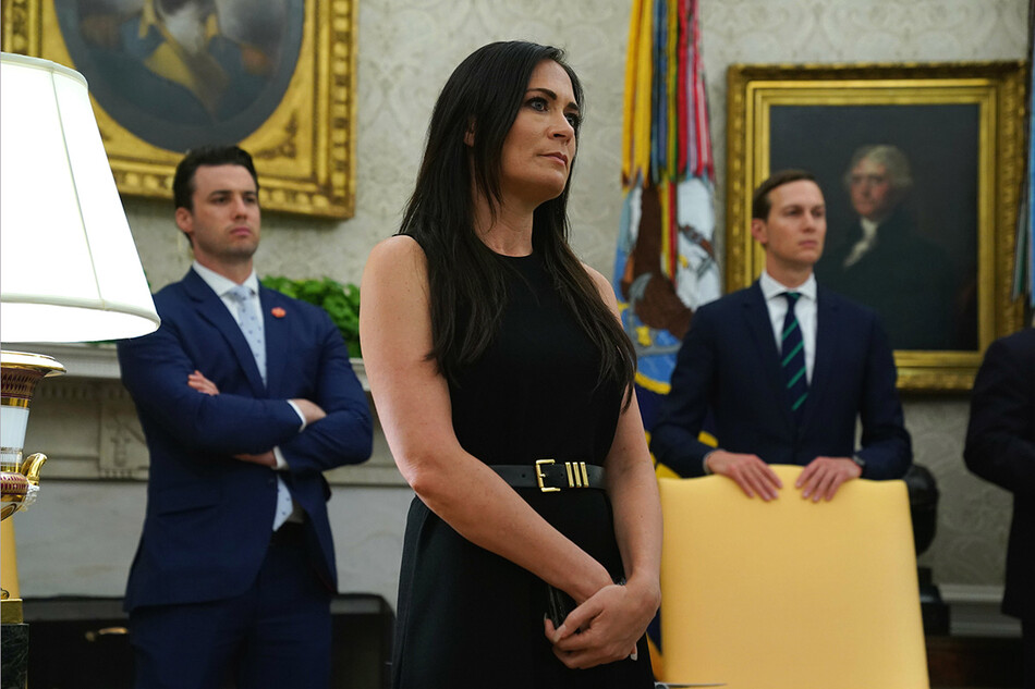 Пресс-секретарь Белого дома Стефани Гришем присутствует во время подписания трёхстороннего соглашения с Гватемалой