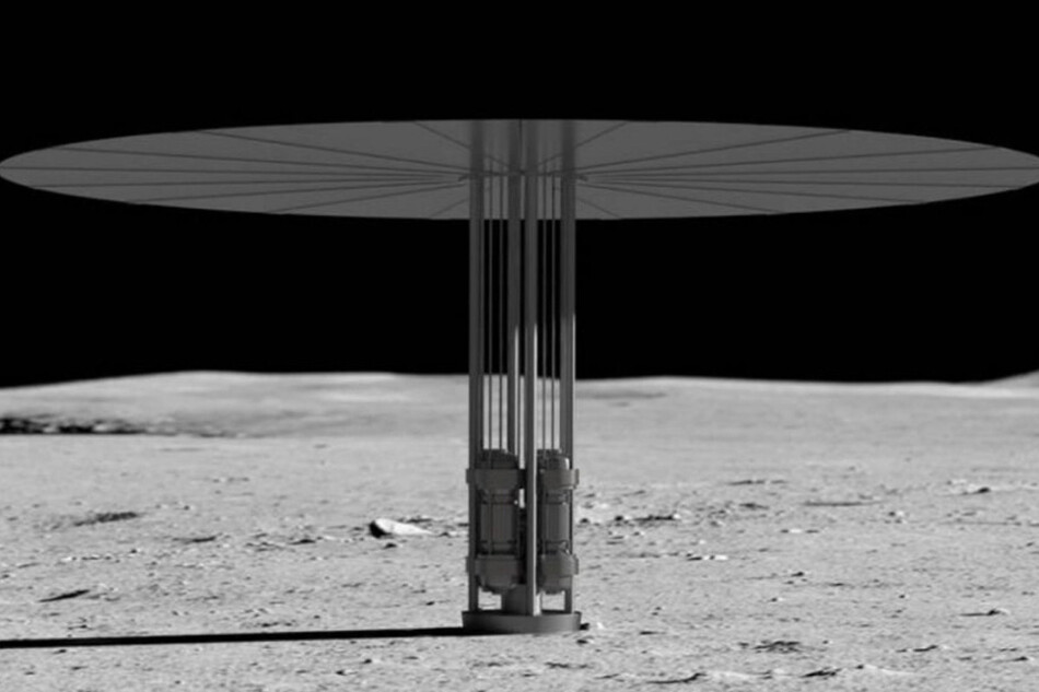 Эскиз электростанции на Луне
