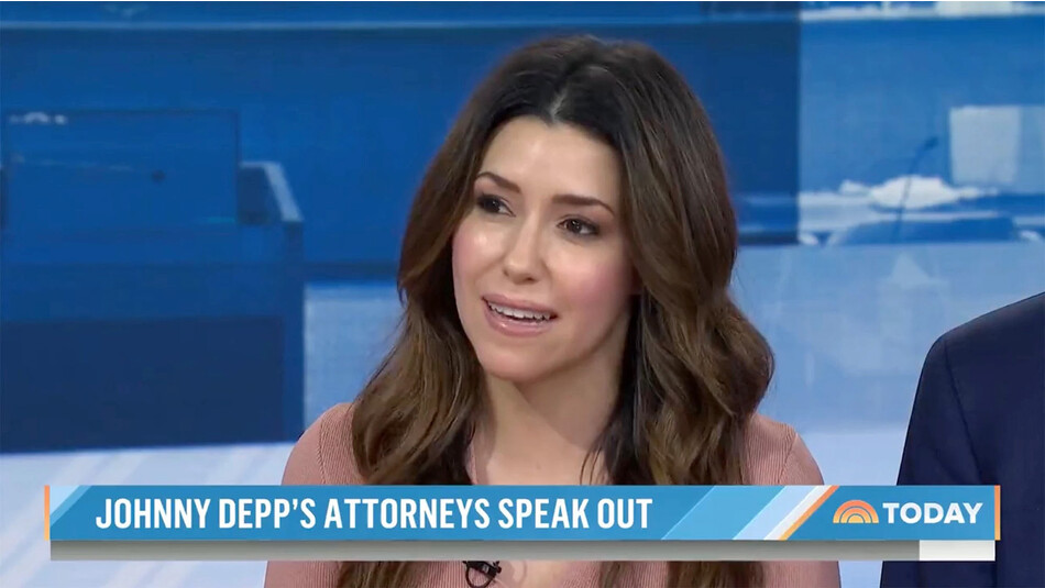 Адвокат Джонни Деппа Камилла Васкес на шоу Today, «Доброе утро, Америка», 2022