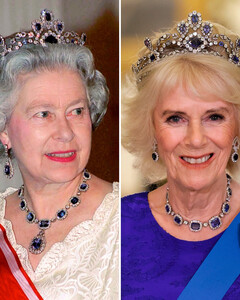 Жалкая пародия или жест в честь великой: Камилла Паркер-Боулз надела сапфировую тиару и украшения покойной Елизаветы II