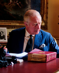 В сети появилась новая фотография короля Карла III со знаменитым красным чемоданом Букингемского дворца