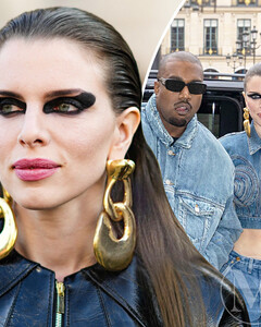 Достойная замена? Джулия Фокс появилась вместе с Канье Уэстом на Парижской неделе моды