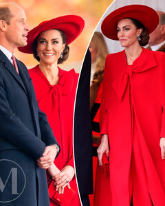 Кейт Миддлтон сделала искусный реверанс королю, преодолевая лестницу