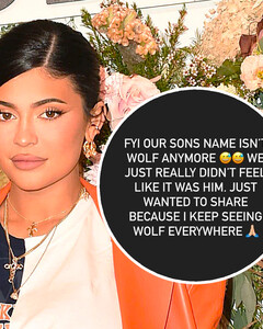 Опять не то: Кайли Дженнер и Трэвис Скотт решили изменить имя своему новорождённому ребёнку