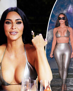 Бикини для выхода в свет: Ким Кардашьян блистала на вечеринке в честь запуска линейки купальников её бренда Skims
