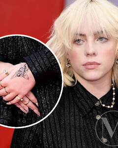 Билли Айлиш показала новую татуировку на премьере фильма «Не время умирать»