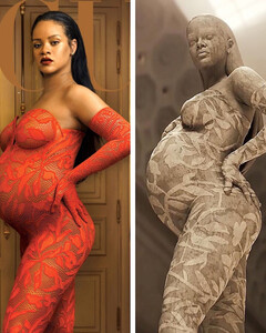 Рианна пропустила Met Gala 2022, но её почтили статуей в образе греческой богини