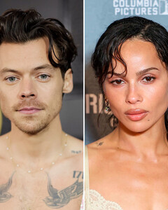 Зои Кравиц и Гарри Стайлса застали за поцелуем в Лондоне