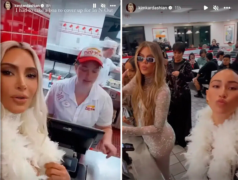 Ким Кардашьян отметила 42-й день рождения в сети фастфуда In-N-Out