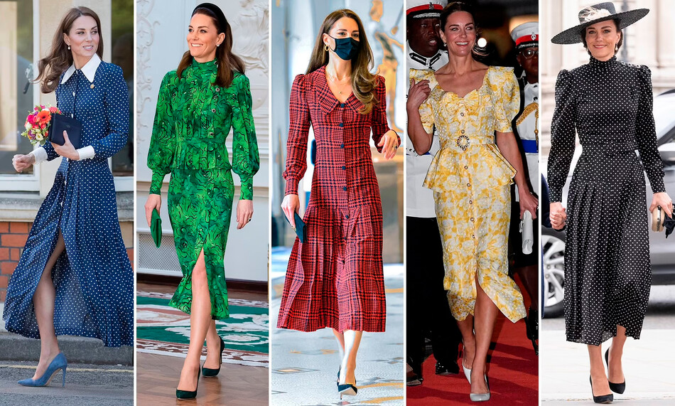 Кейт Миддлтон в платьях от Alessandra Rich