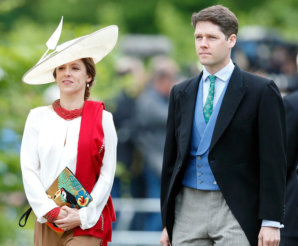 Эмилия Джардин-Патерсон и Дэвид Джардин-Патерсон на свадьбе Пиппы Миддлтон и Джеймса Мэтьюза в церкви Святого Марка 20 мая 2017 года в Энглфилд-Грин, Англия