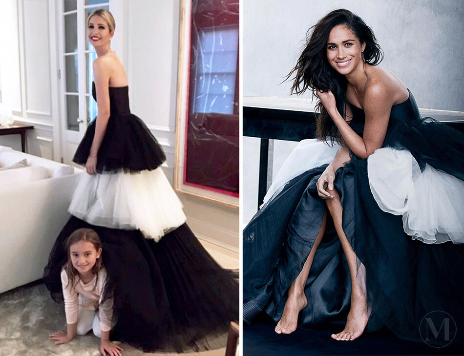 Меган Маркл скопировала стиль Иванки Трамп во время фотосессии для глянцевого журнала Vanity Fare, 6 сентября 2017