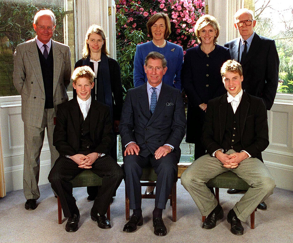 Джеральд Уорд (вверху слева) был крестным отцом принца Гарри