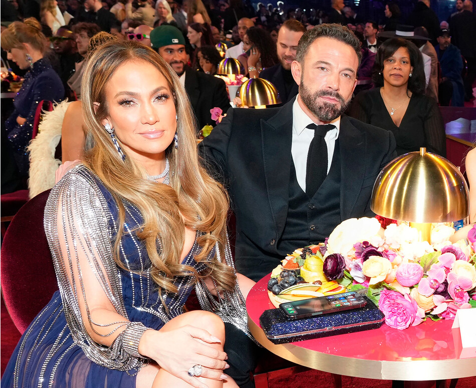 Дженнифер Лопес и Бен Аффлек на премии «Грэмми», 2023