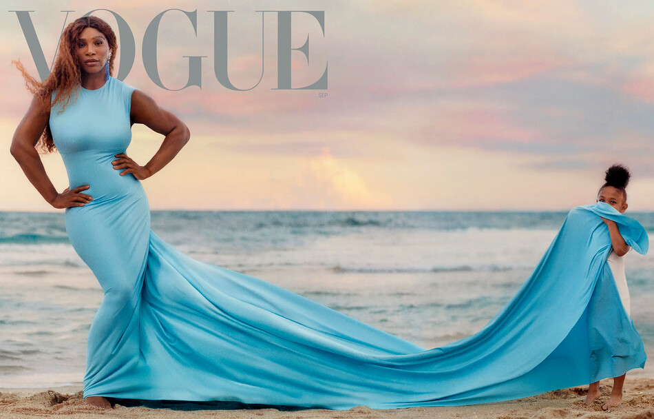Серена Уильямс с дочерью Алексис на обложке Vogue, 2022