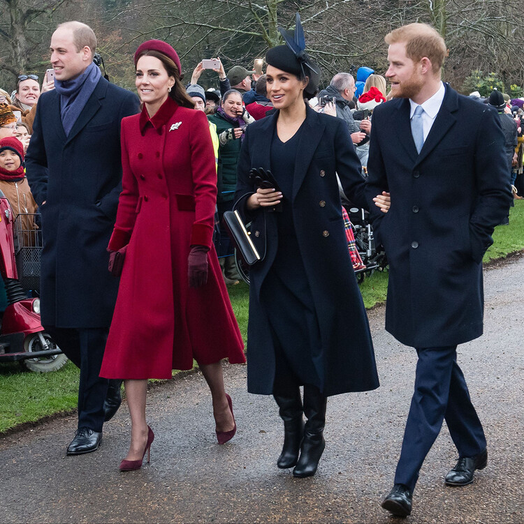 Меган Маркл, принц Гарри, принц Уильям и Кейт Мидделтон