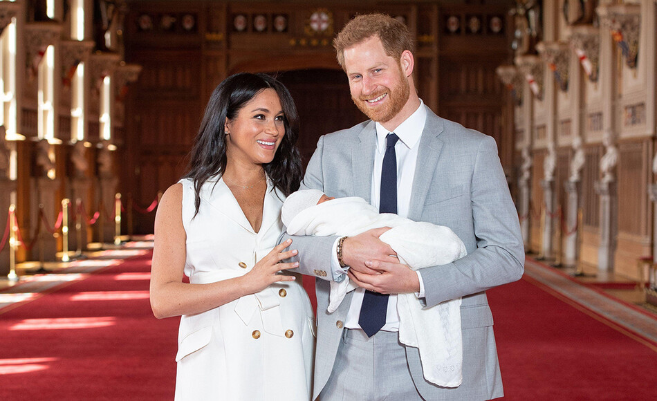 Принц Гарри и Меган Маркл с сыном Арчи