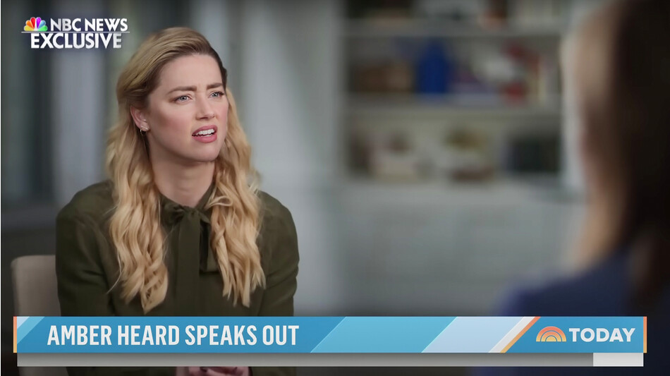 Эмбер Хёрд даёт интервью телеведущей Саванной Гатри для телеканала NBC News «Сегодня», 2022